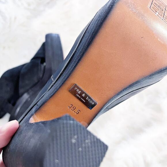 Rag & Bone Black Suede Sloane Platform Sandal - Picture 10 of 10